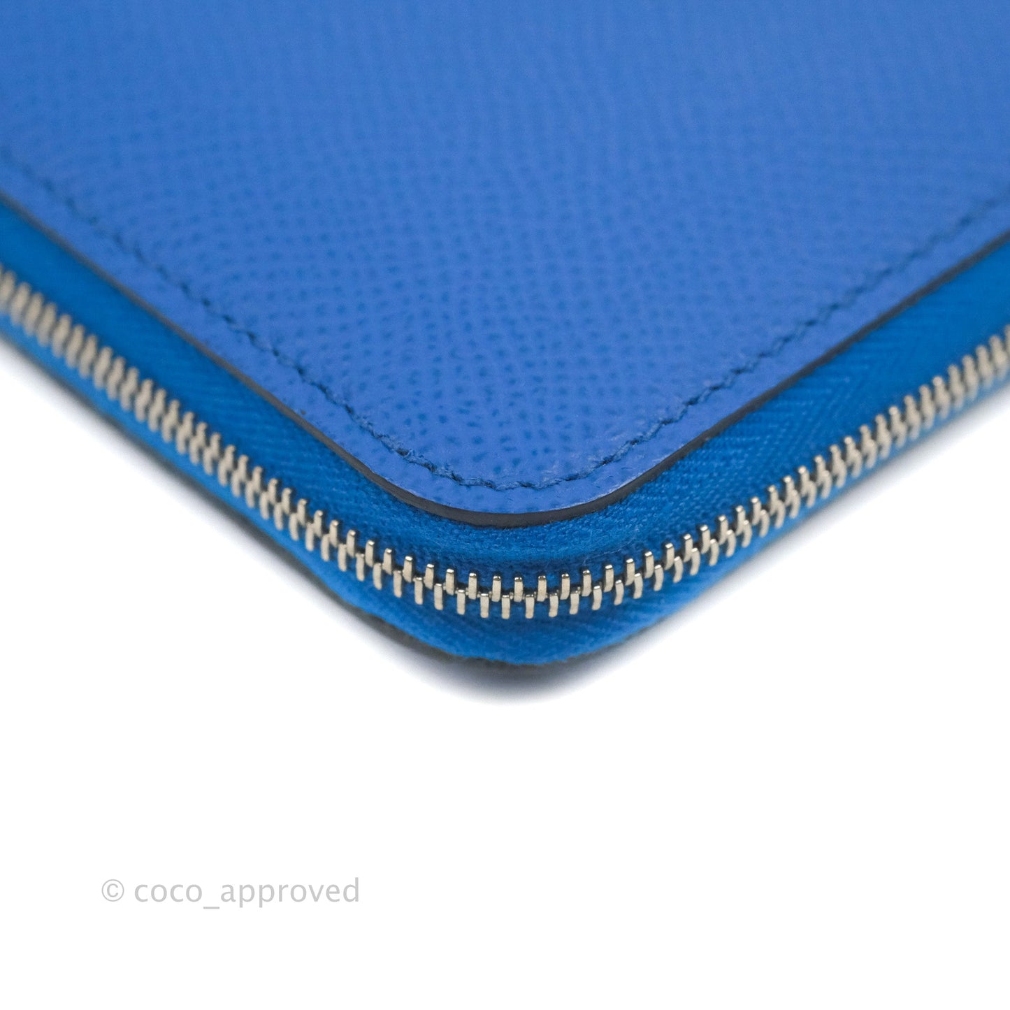 Hermès Silk In Compact Wallet Bleu Brighton Epsom with La Patisserie Francaise Print
