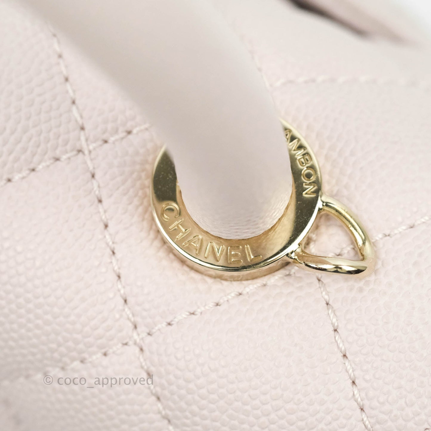 Chanel Small Coco Handle Light Lilac Pink Caviar Gold Hardware