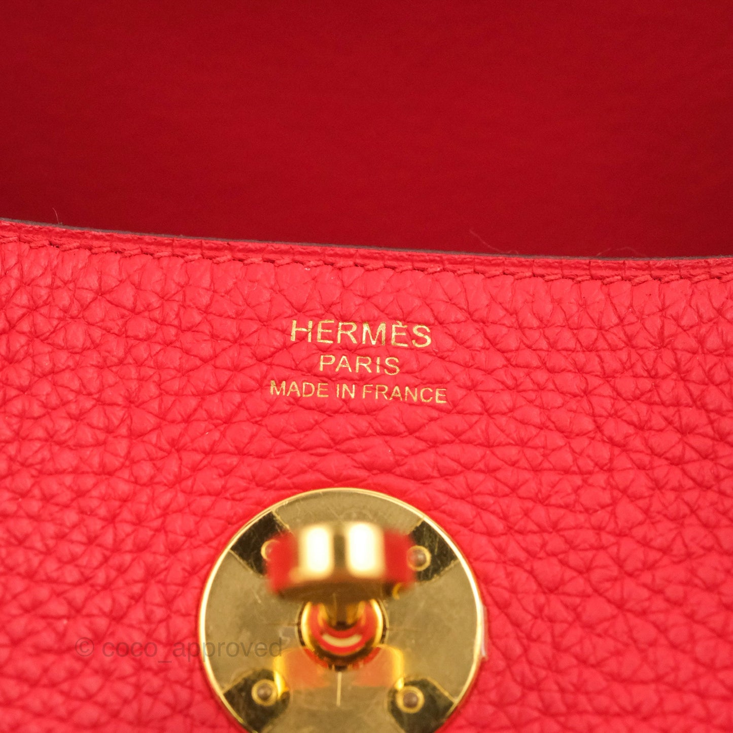 Hermès Lindy 26 Rouge de Coeur Clemence Gold Hardware
