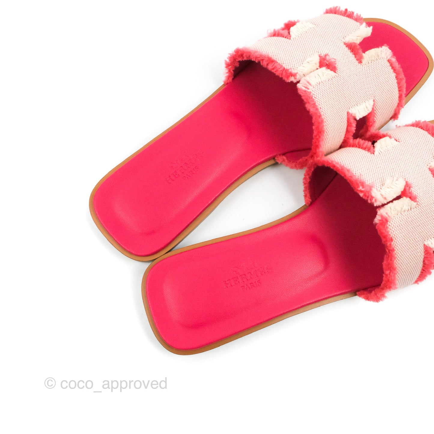 Hermès Oran Sandals Frill in Pink Size 36