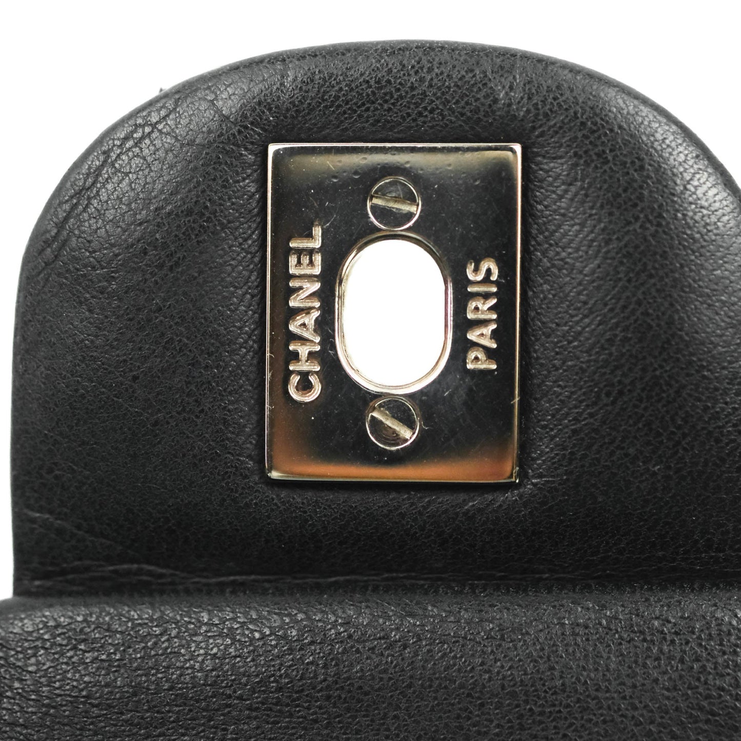 Chanel Quilted Extra Mini Rectangular Flap Black Lambskin Silver Hardware