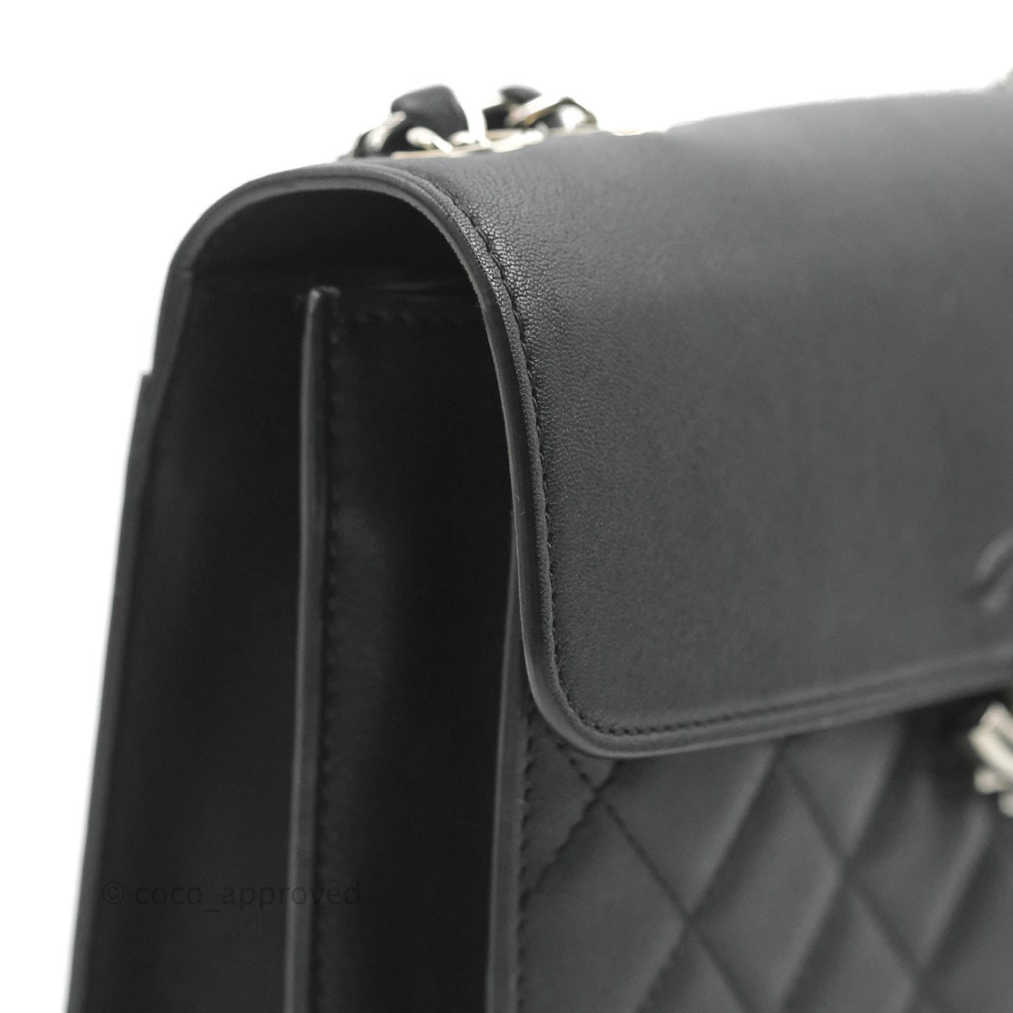 Chanel Quilted Mini Urban Companion Flap Black Calfskin Silver Hardware