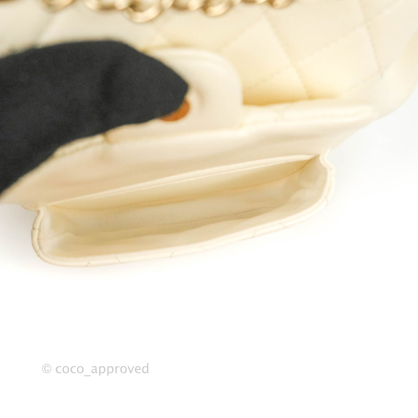 Chanel Quilted Small Duma Drawstring Backpack White Lambskin