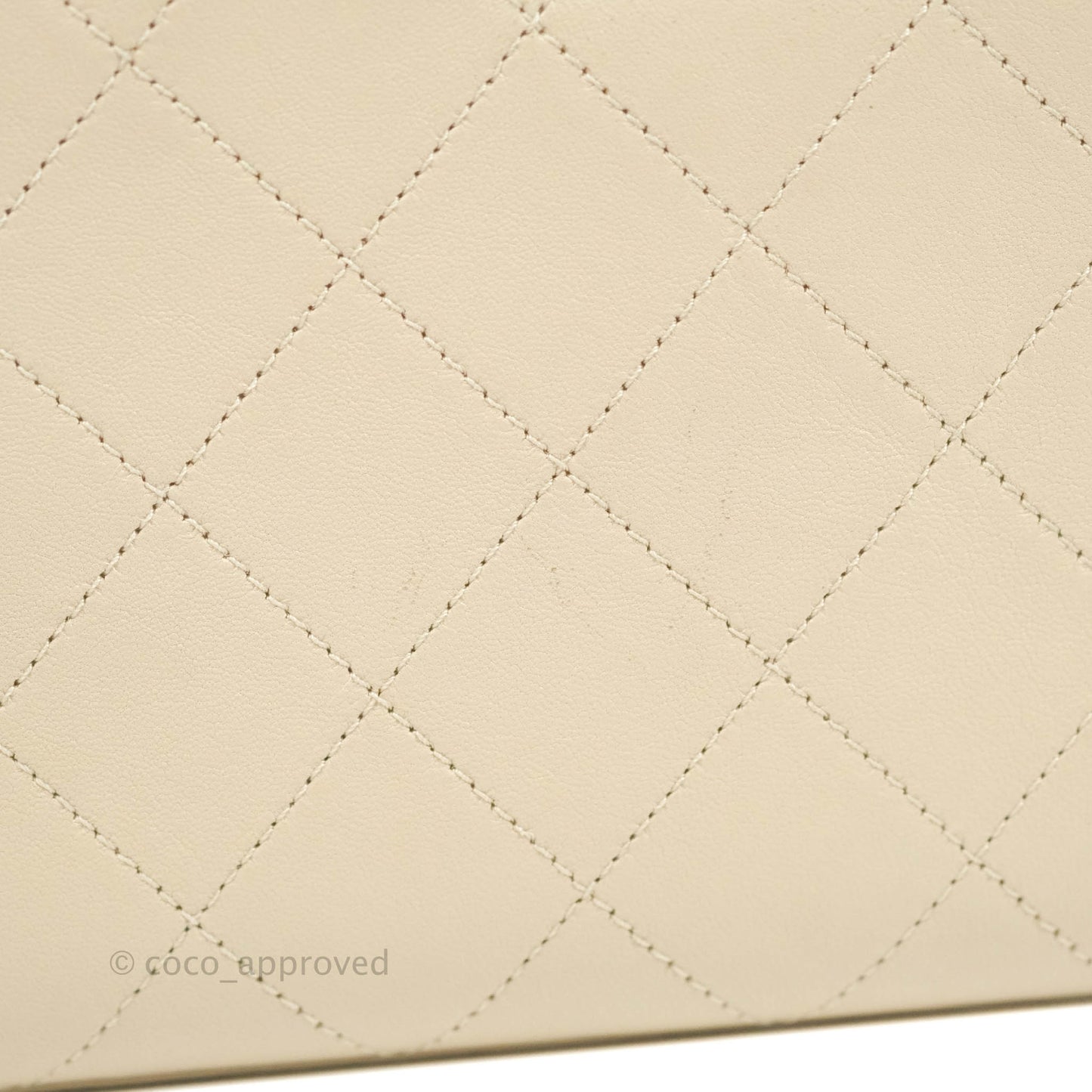 Chanel Small Flat Quilted Coco Luxe Flap Bag Light Beige Aged Gold Hardware