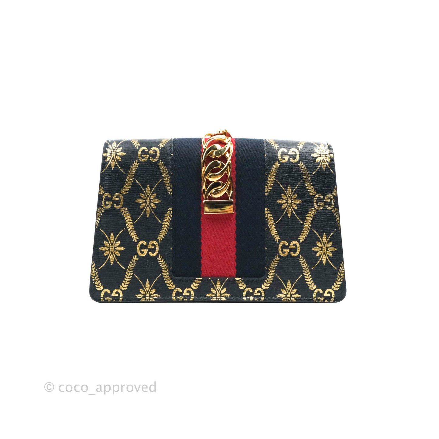 Gucci Super Mini GG Sylvie Bag Black Calfskin Gold Hardware