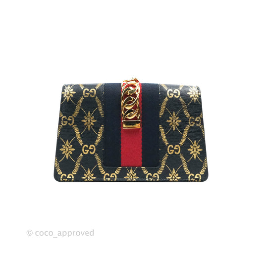 Gucci Super Mini GG Sylvie Bag Black Calfskin Gold Hardware
