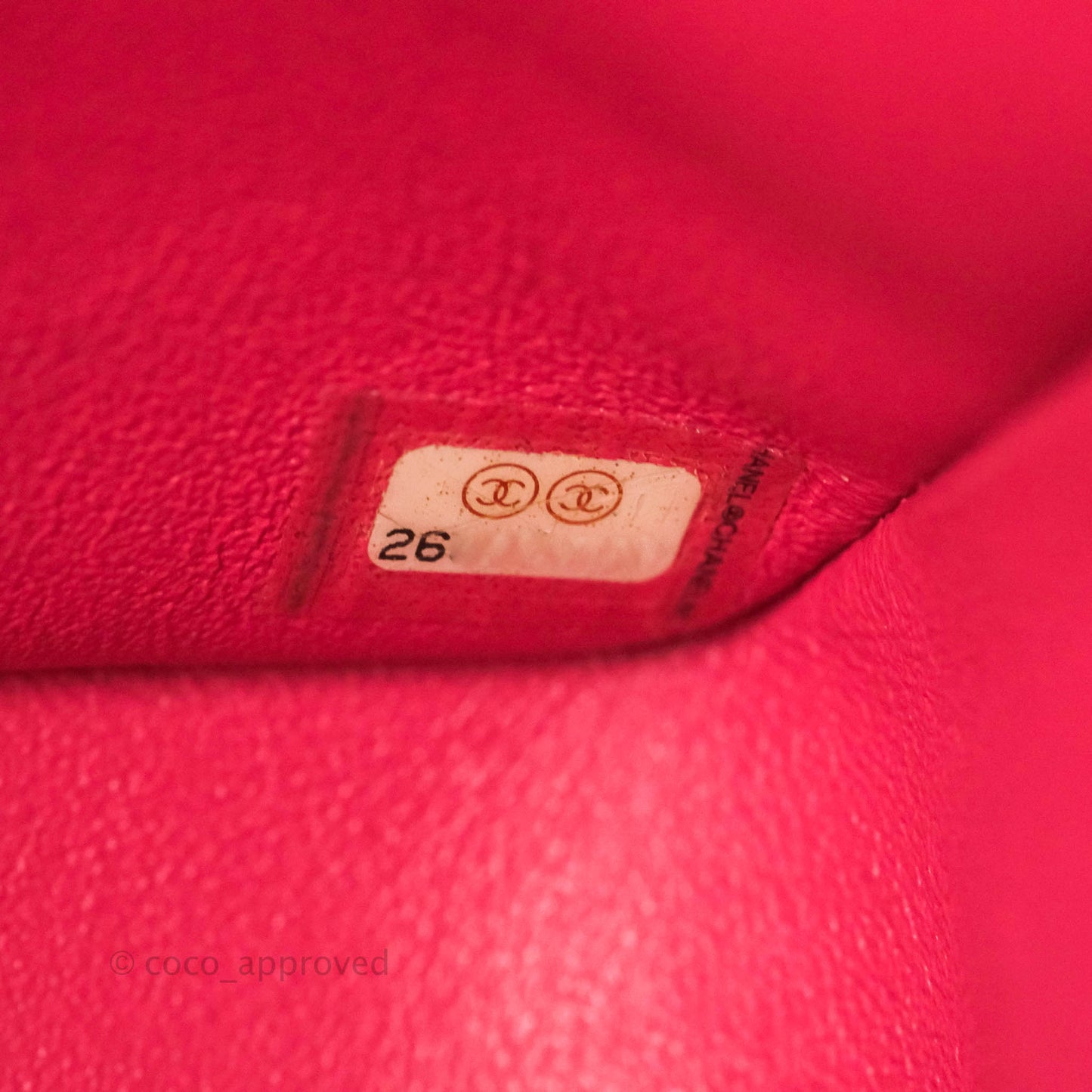 Chanel Classic Quilted M/L Medium Flap Dark Pink Lambskin Silver Hardware