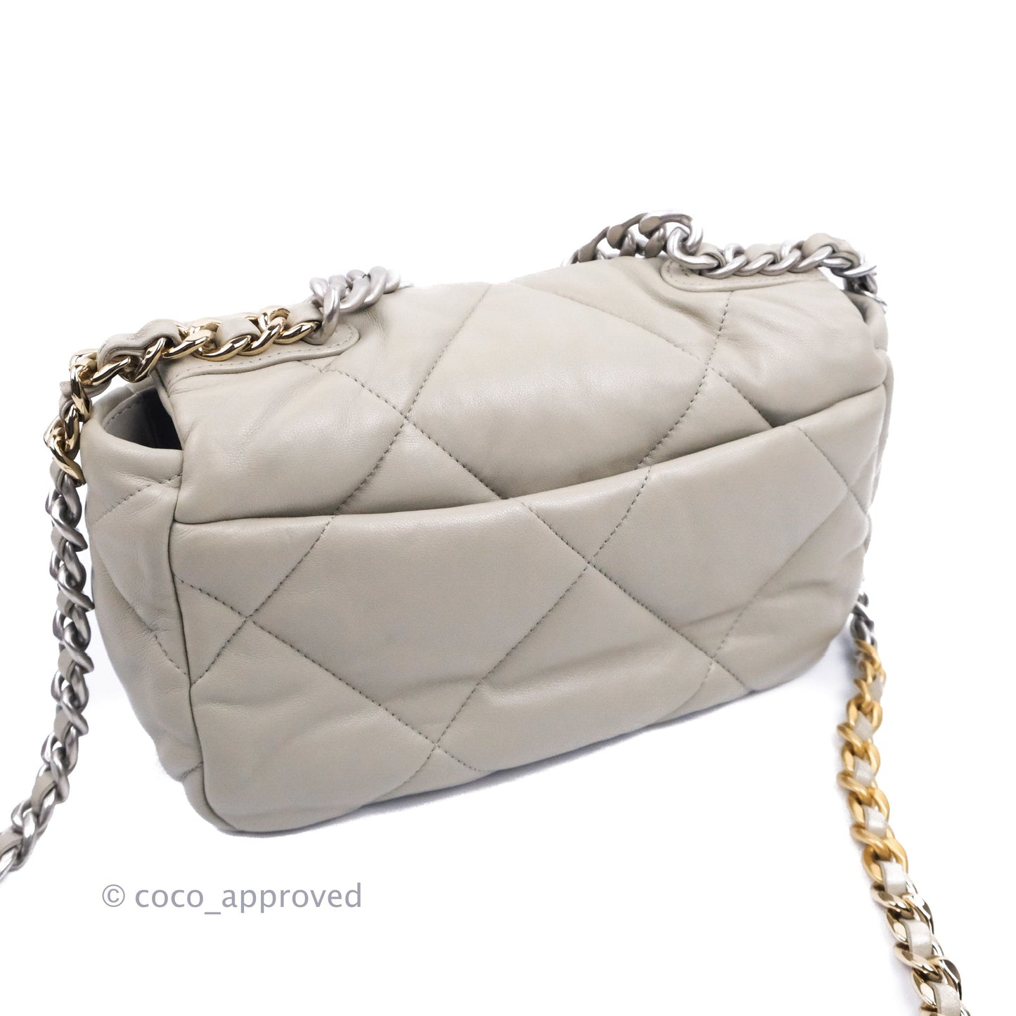 Chanel 19 Small Grey Mixed Hardware 22C