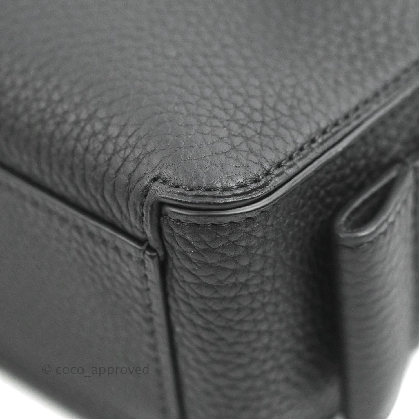 Delvaux Cool Box Nano Taurillon Soft Grained Calfskin Black Gold Hardware