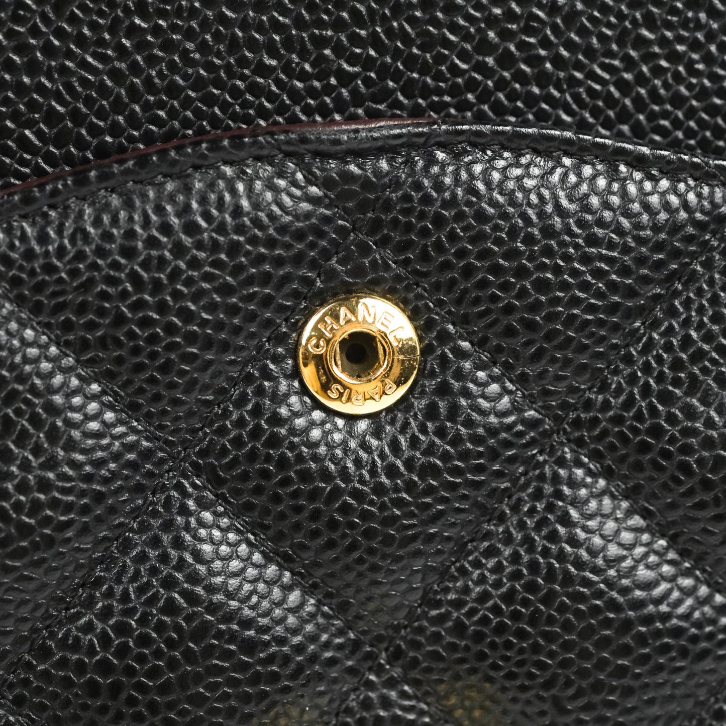 Chanel Quilted Jumbo Double Flap Black Caviar Gold Hardware⁣⁣