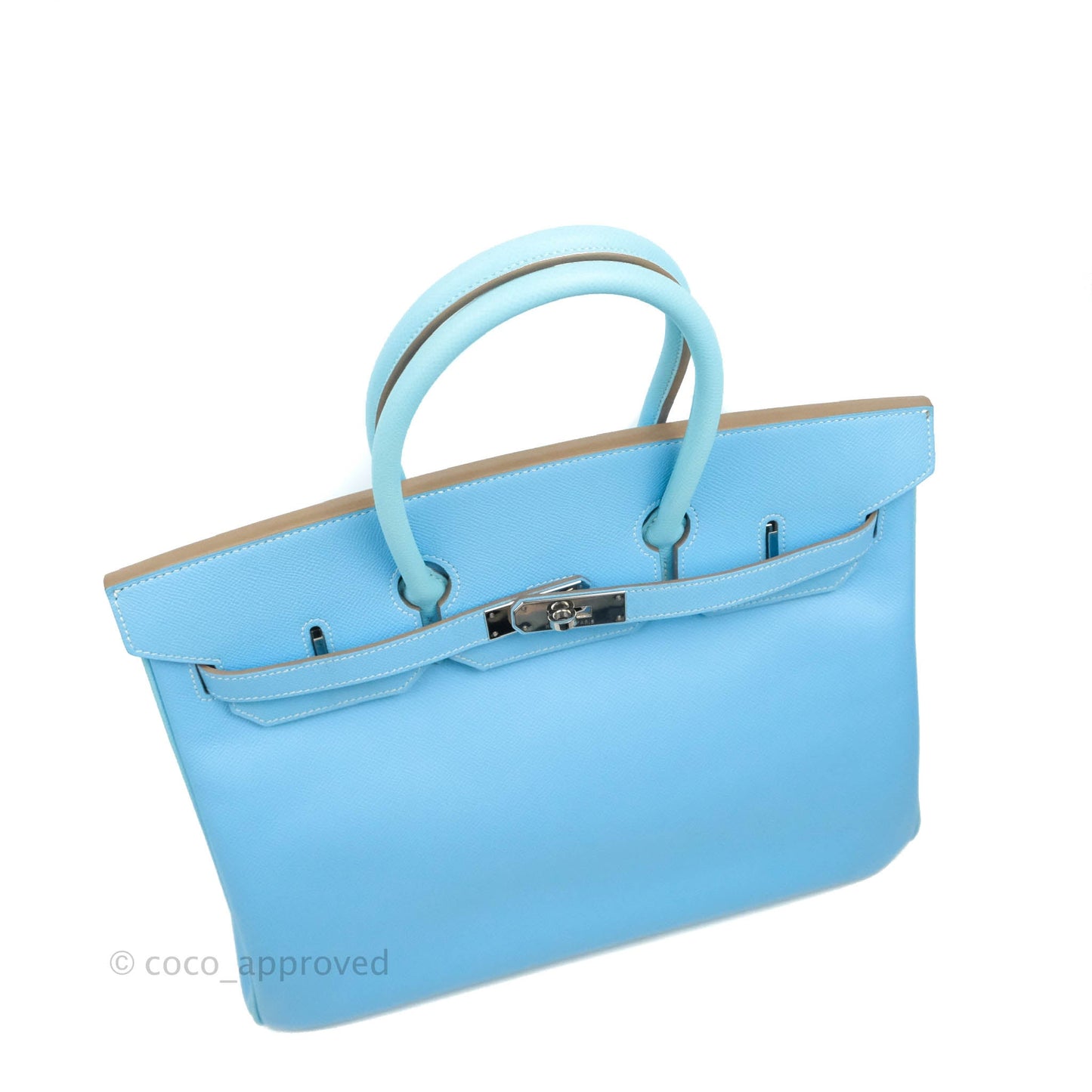 Hermès Birkin 35 Limited Edition Celeste & Mykonos Candy Epsom Palladium Hardware