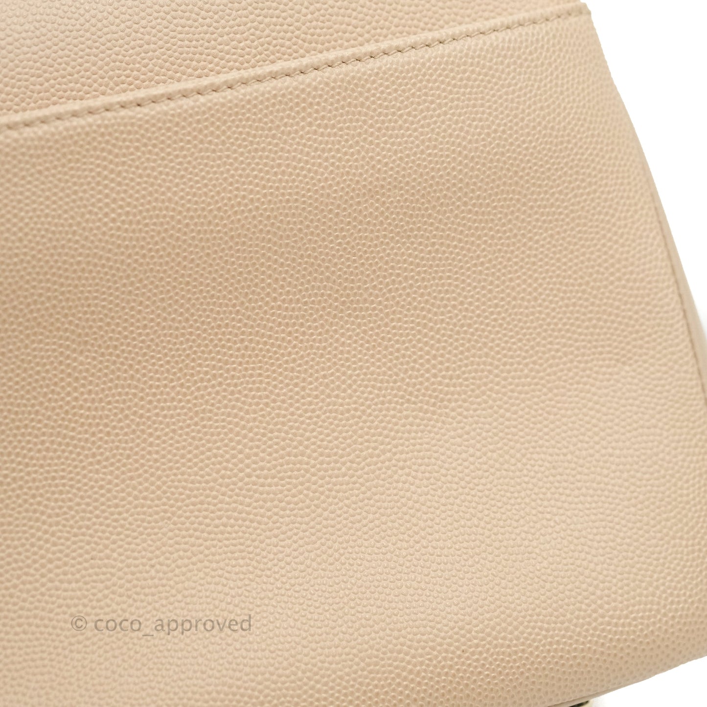 Chanel Quilted Medium Business Affinity Flap Light Beige Caviar Gold Hardware