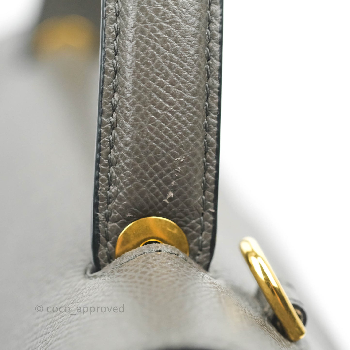 Celine Micro Belt Bag Grey Grained Calfskin Gold Hardware