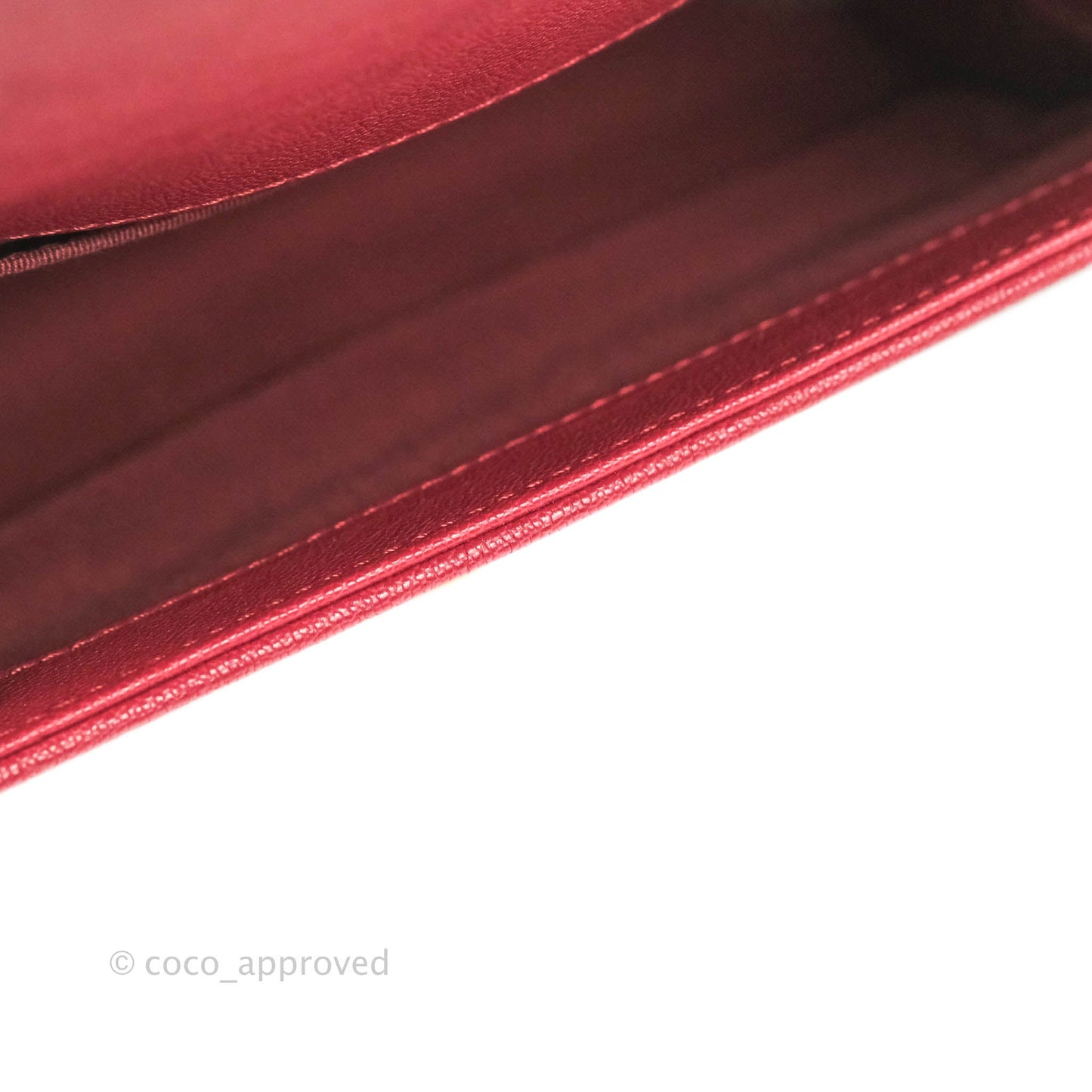 Chanel Small Chevron Boy Red Caviar Aged Gold Hardware