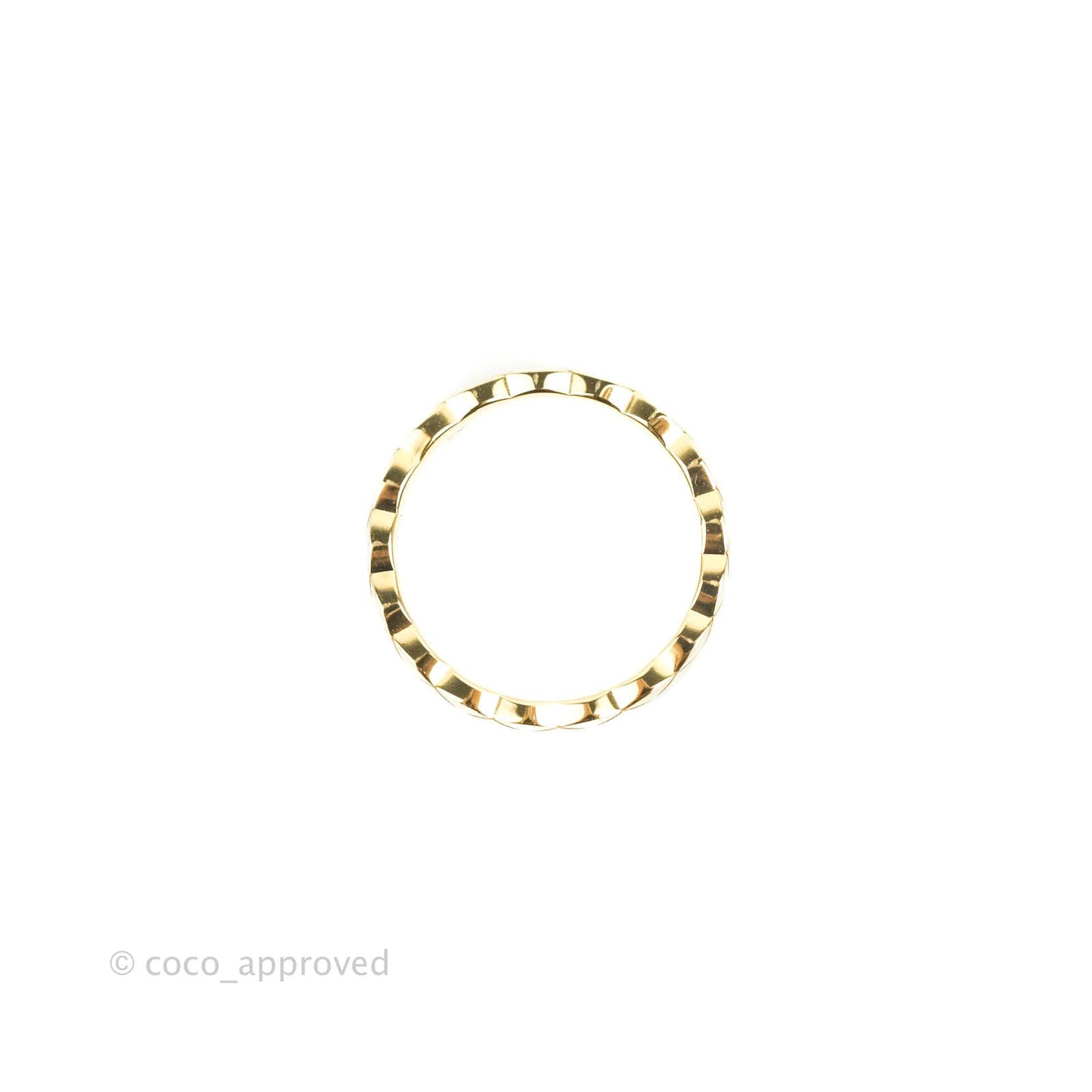 Chanel Coco Crush Mini Ring 18K Yellow Gold Size 48