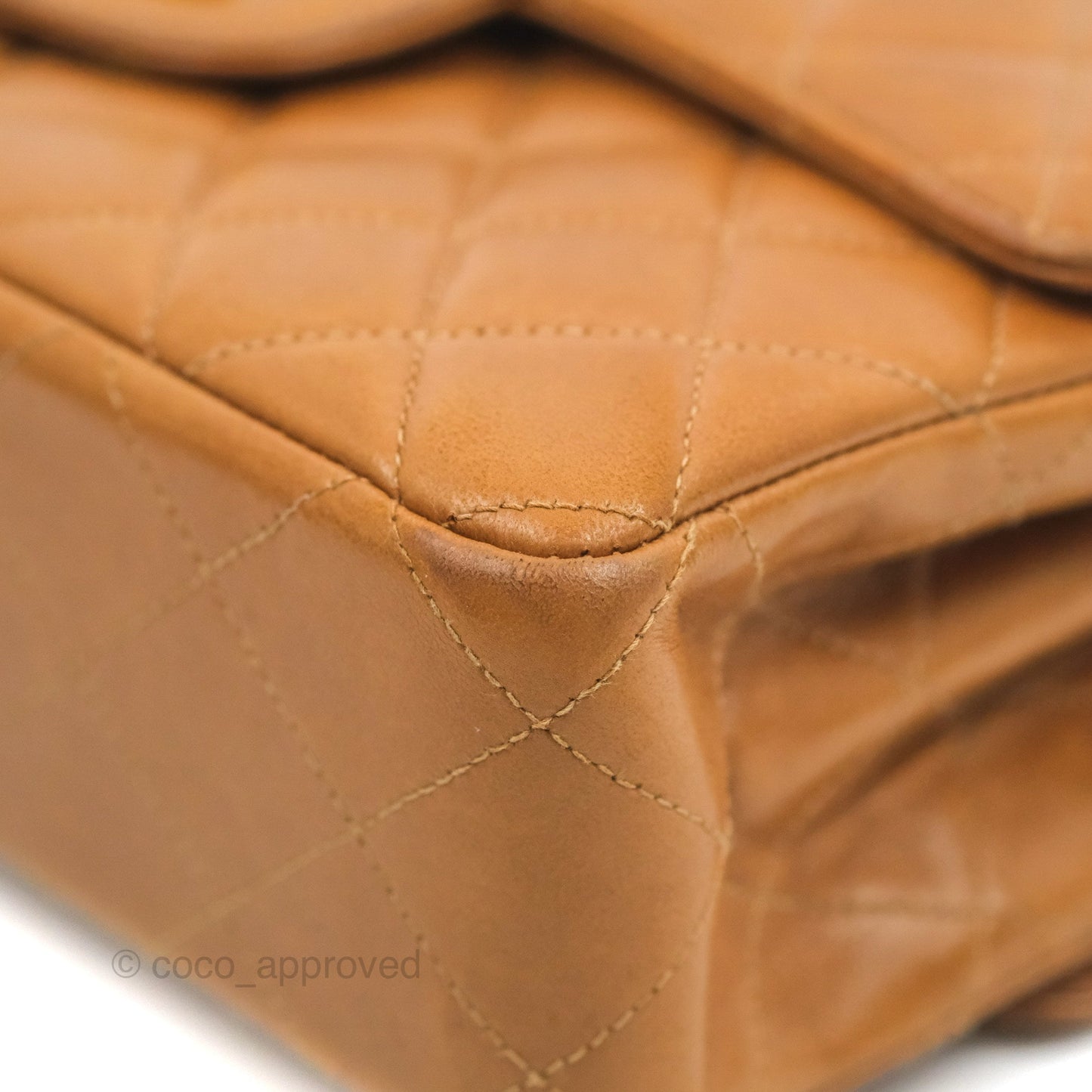 Chanel Vintage Double-sided Small Flap Brown Caramel Lambskin 24K Gold Hardware