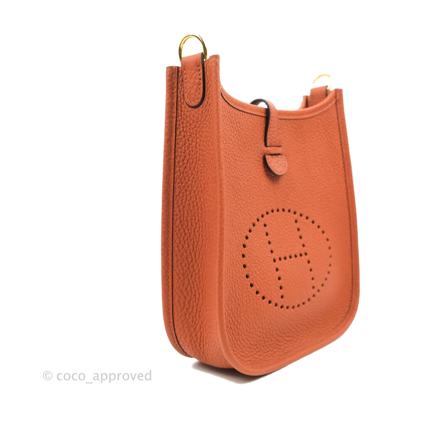 Hermès Mini Evelyne 16 Brick Clemence Gold Hardware
