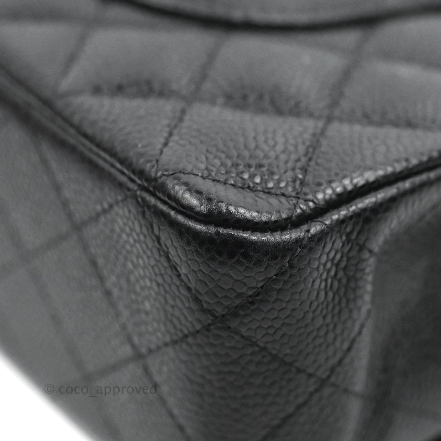 Chanel Classic M/L Medium Double Flap Black Caviar Gold Hardware