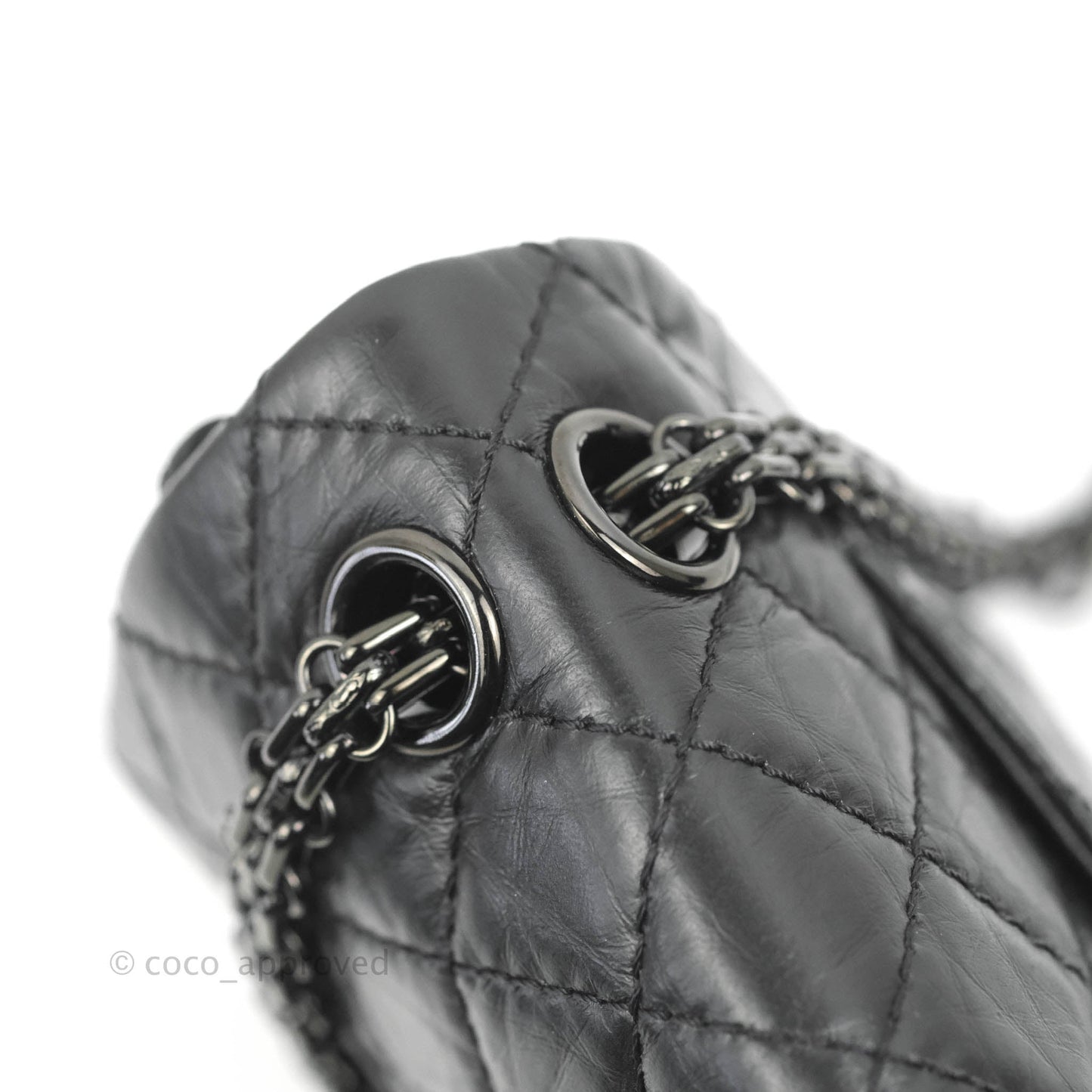 Chanel Mini Reissue 224 So Black Aged Calfskin Black Hardware