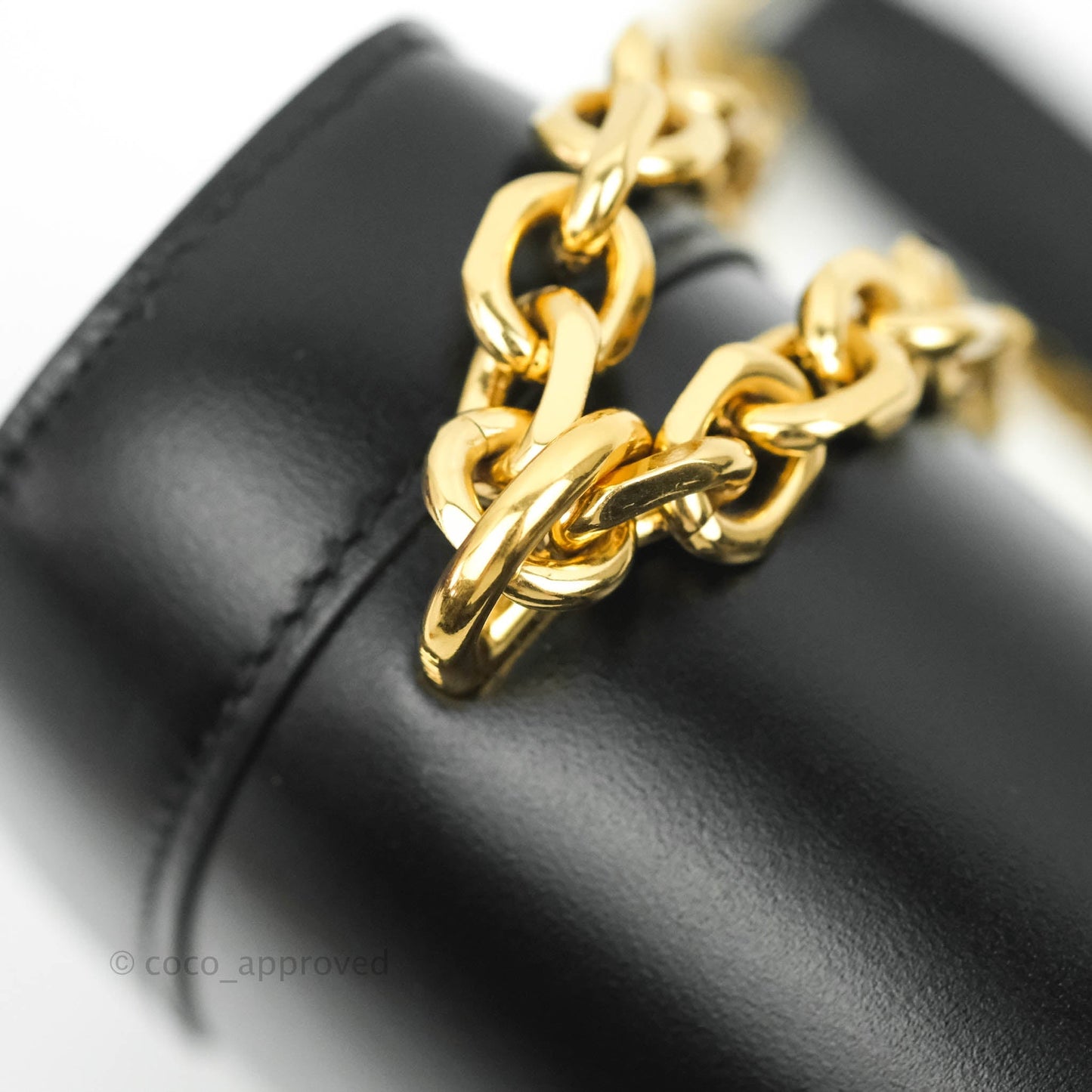 Celine Chain Bag Triomphe in Black Calfskin