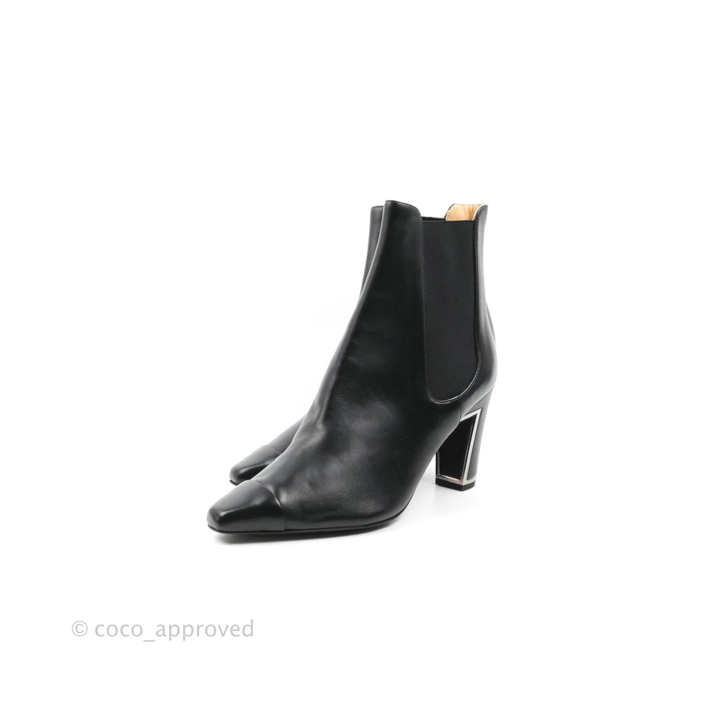 Chanel Leather Boots Black Size 39C