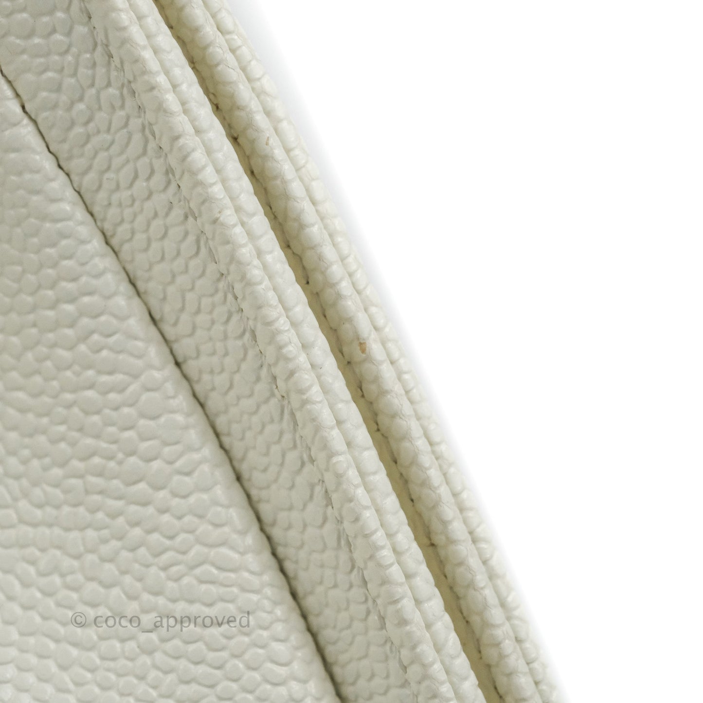 Chanel Quilted Medium Boy White Caviar Gold Hardware
