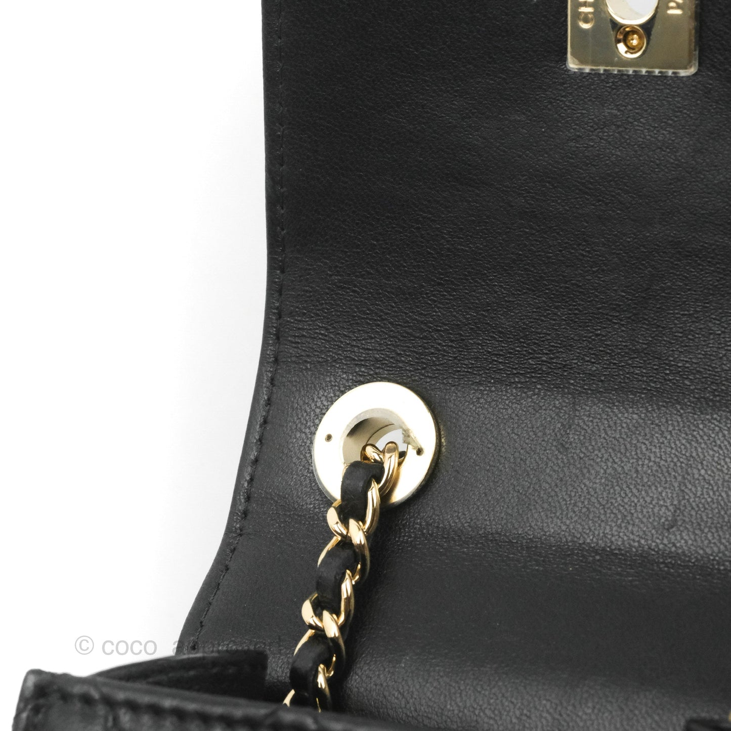 Chanel Mini Quilted Trendy CC Clutch With Chain Black Lambskin Gold Hardware