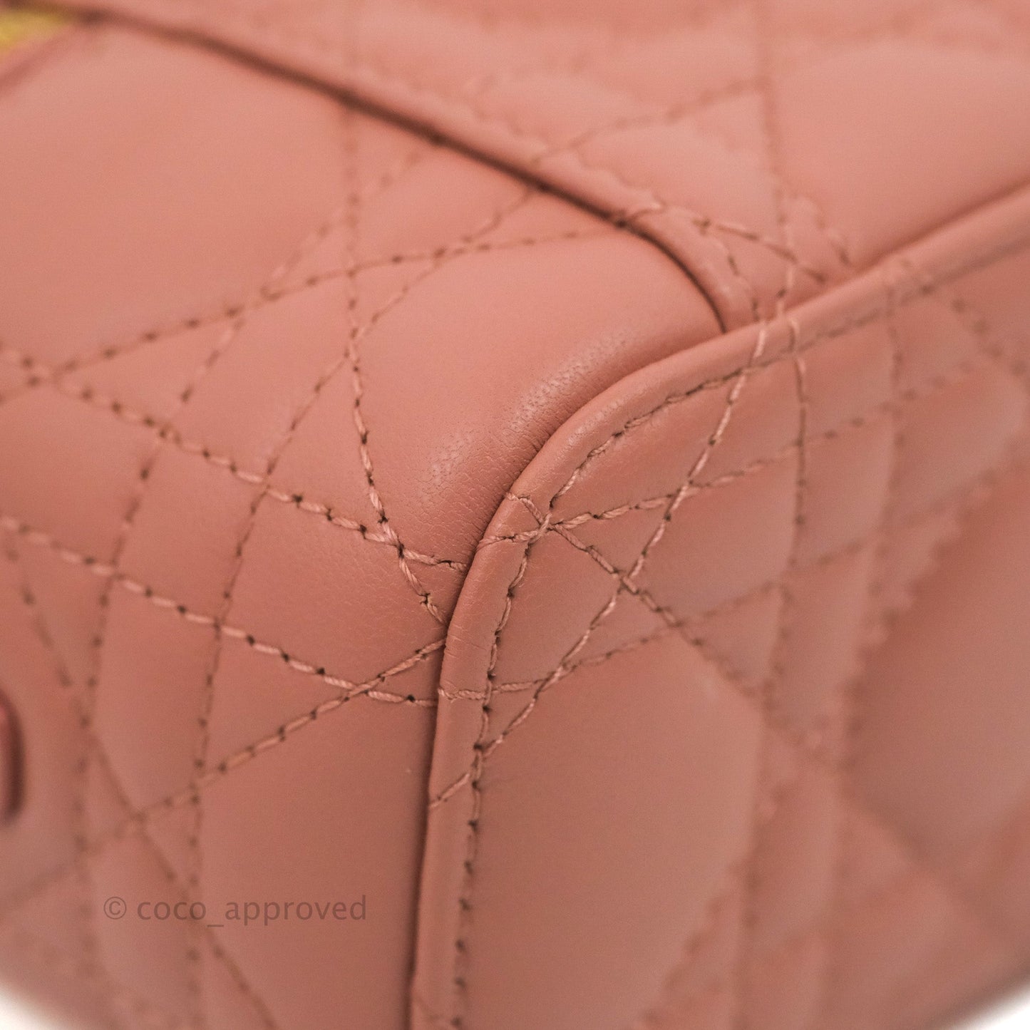 Christian Dior Micro Lady Dior Vanity Case Rose Pink Cannage Lambskin