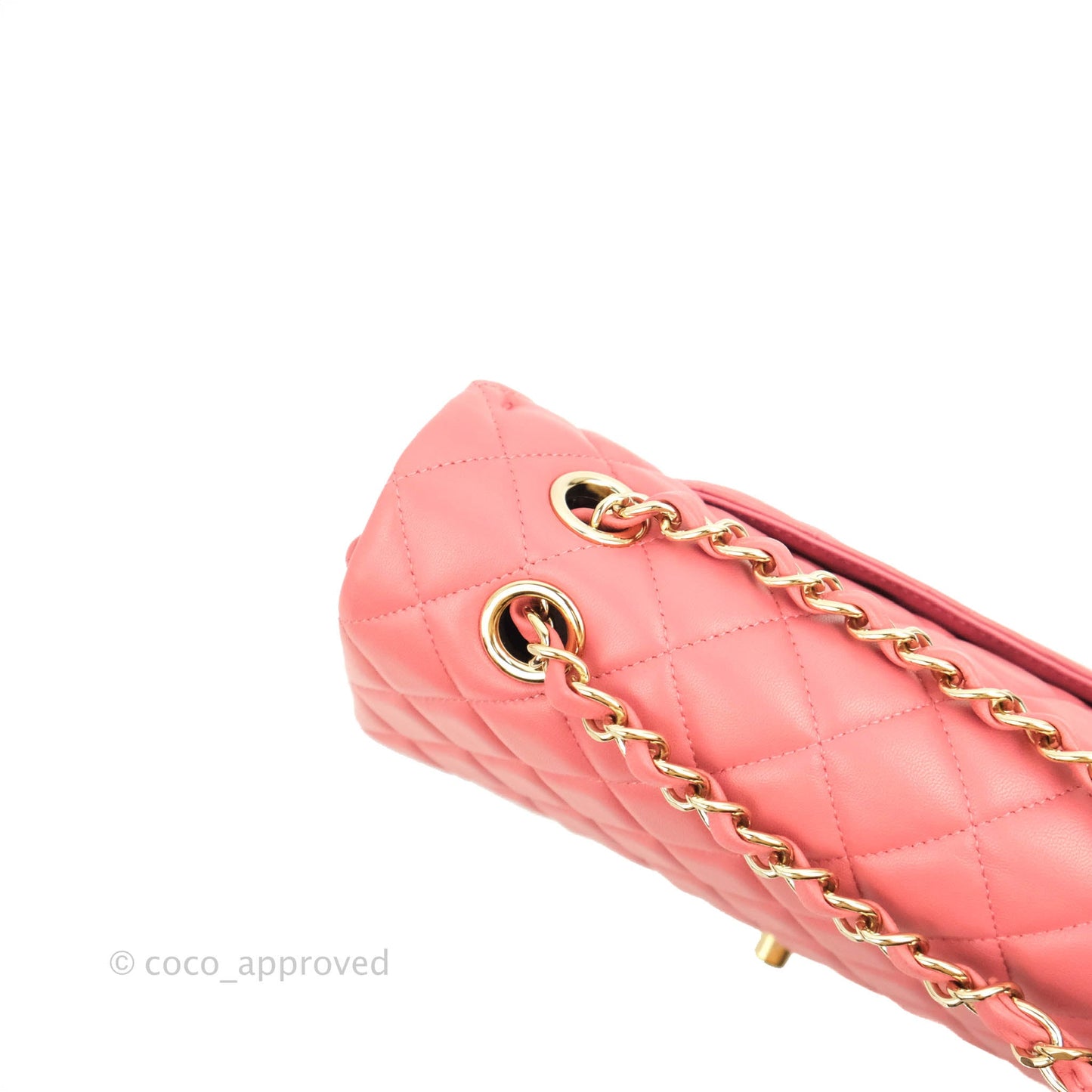 Chanel M/L Medium Flap Bag Valentine Limited Edition Pink Lambskin Gold Hardware