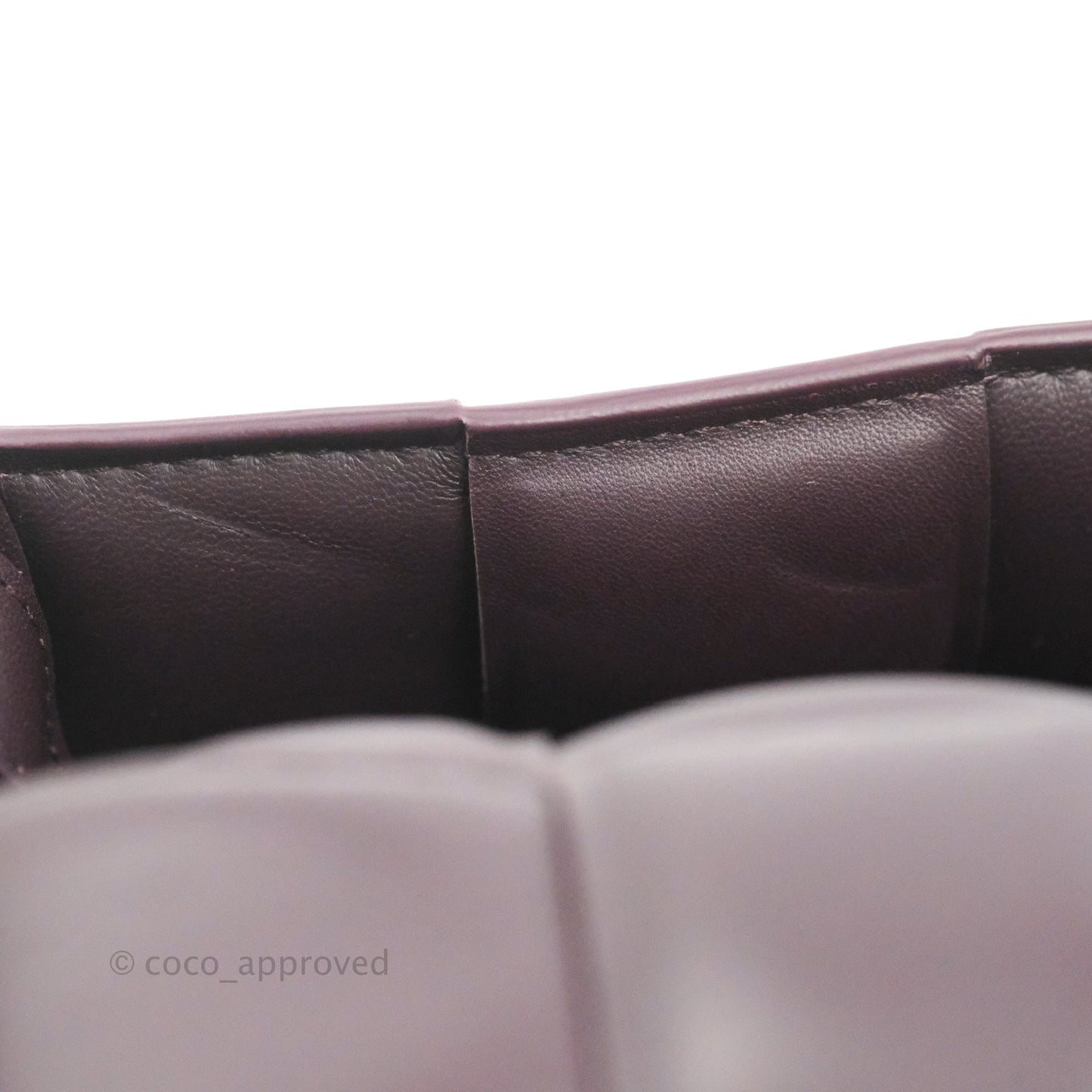 Bottega Veneta Padded Cassette Shoulder Bag Grape Lambskin Gold Hardware