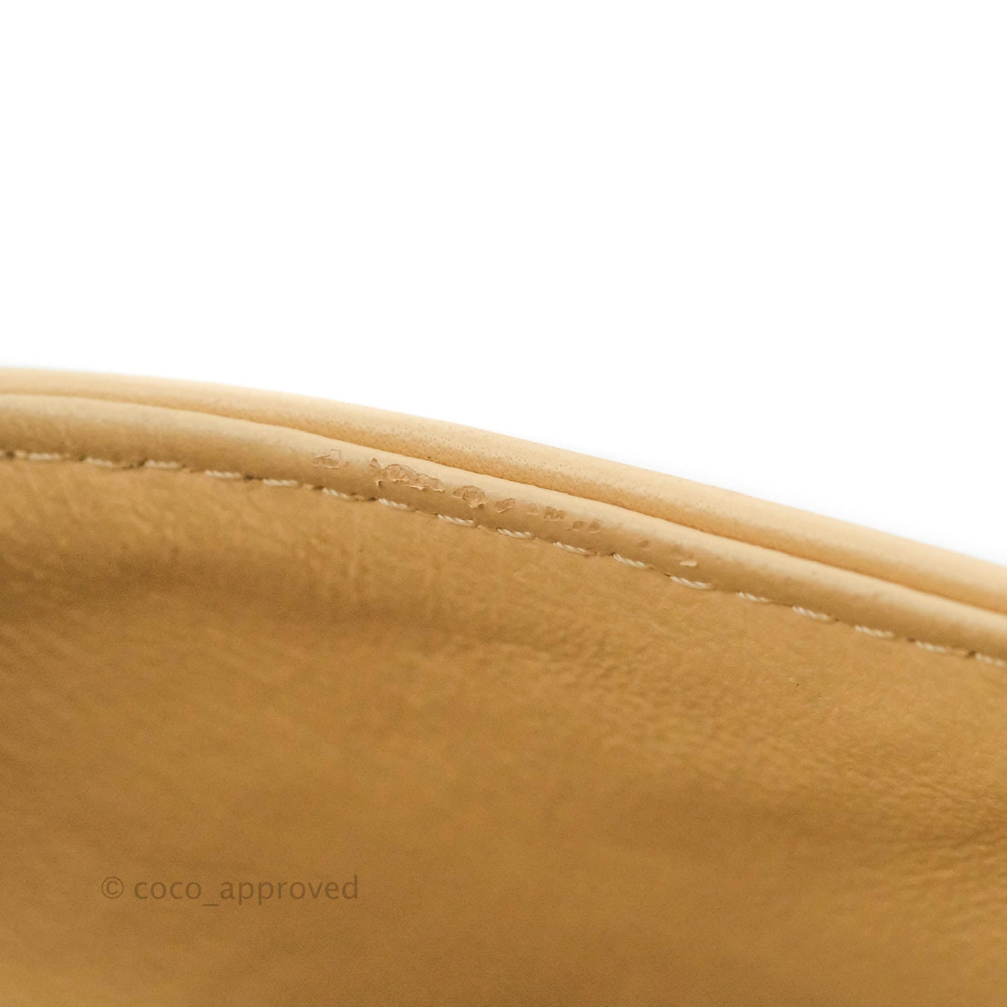Chanel Classic M/L Medium Flap Quilted Beige Lambskin Gold Hardware