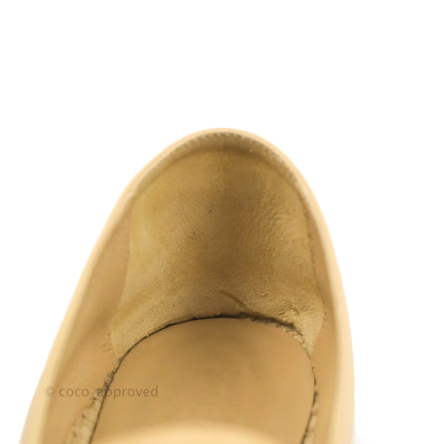 Chanel Espadrille Beige Black Leather Size 37