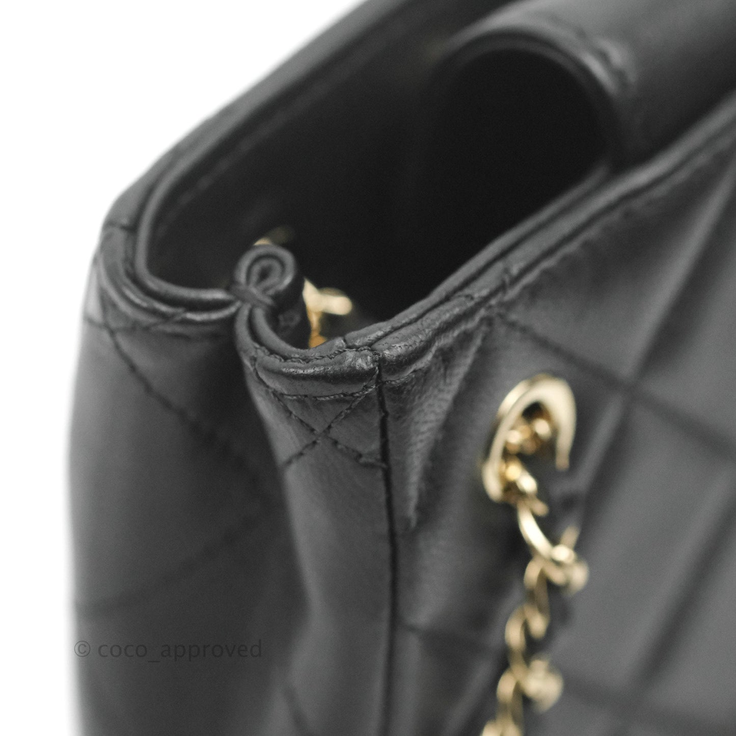 Chanel Mini Clutch With Chain Black Lambskin Gold Hardware 22C