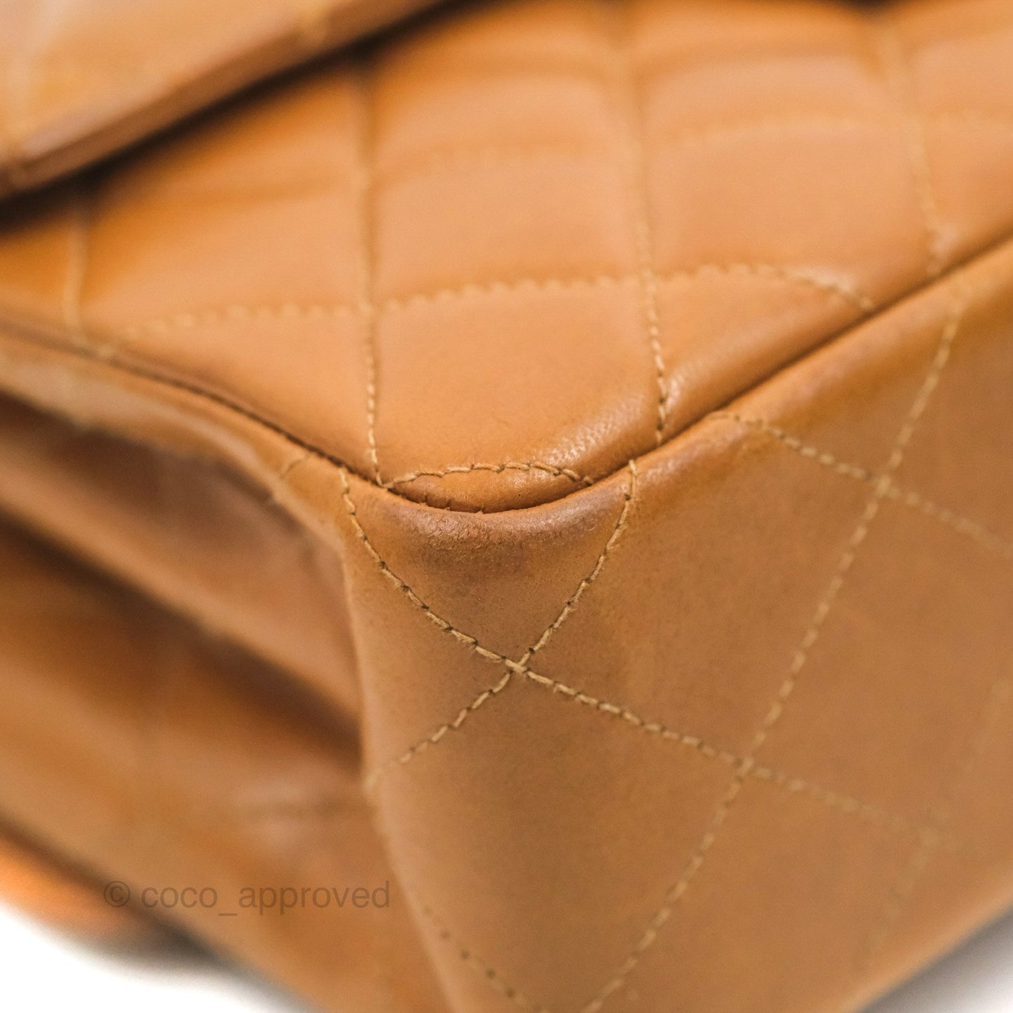Chanel Vintage Double-sided Small Flap Brown Caramel Lambskin 24K Gold Hardware