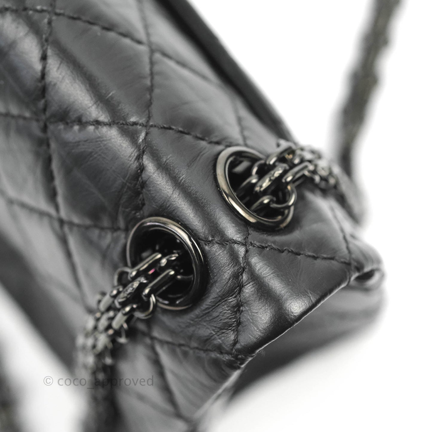 Chanel Mini Reissue 224 So Black Aged Calfskin Black Hardware