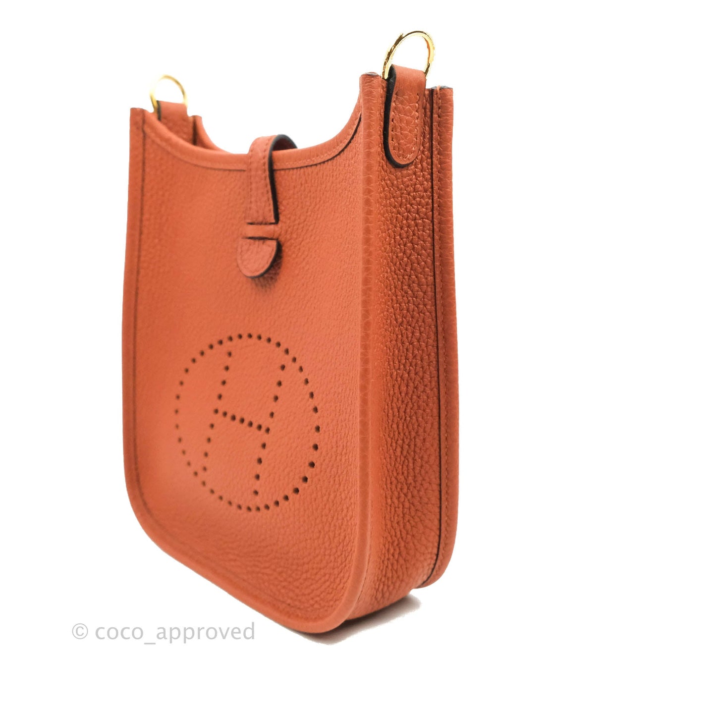 Hermès Mini Evelyne 16 Brick Clemence Gold Hardware