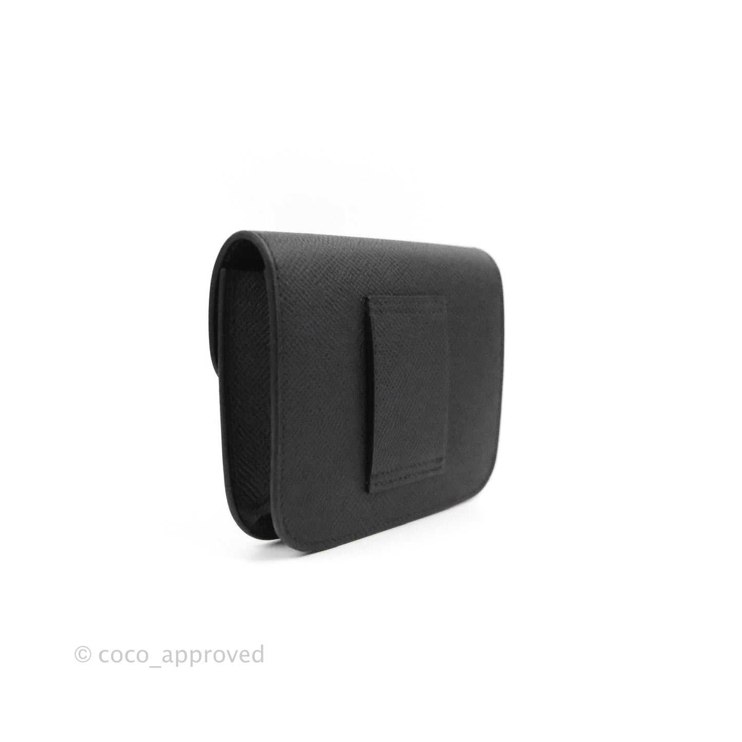 Hermès Constance Slim Wallet Black Epsom Rose Gold Hardware