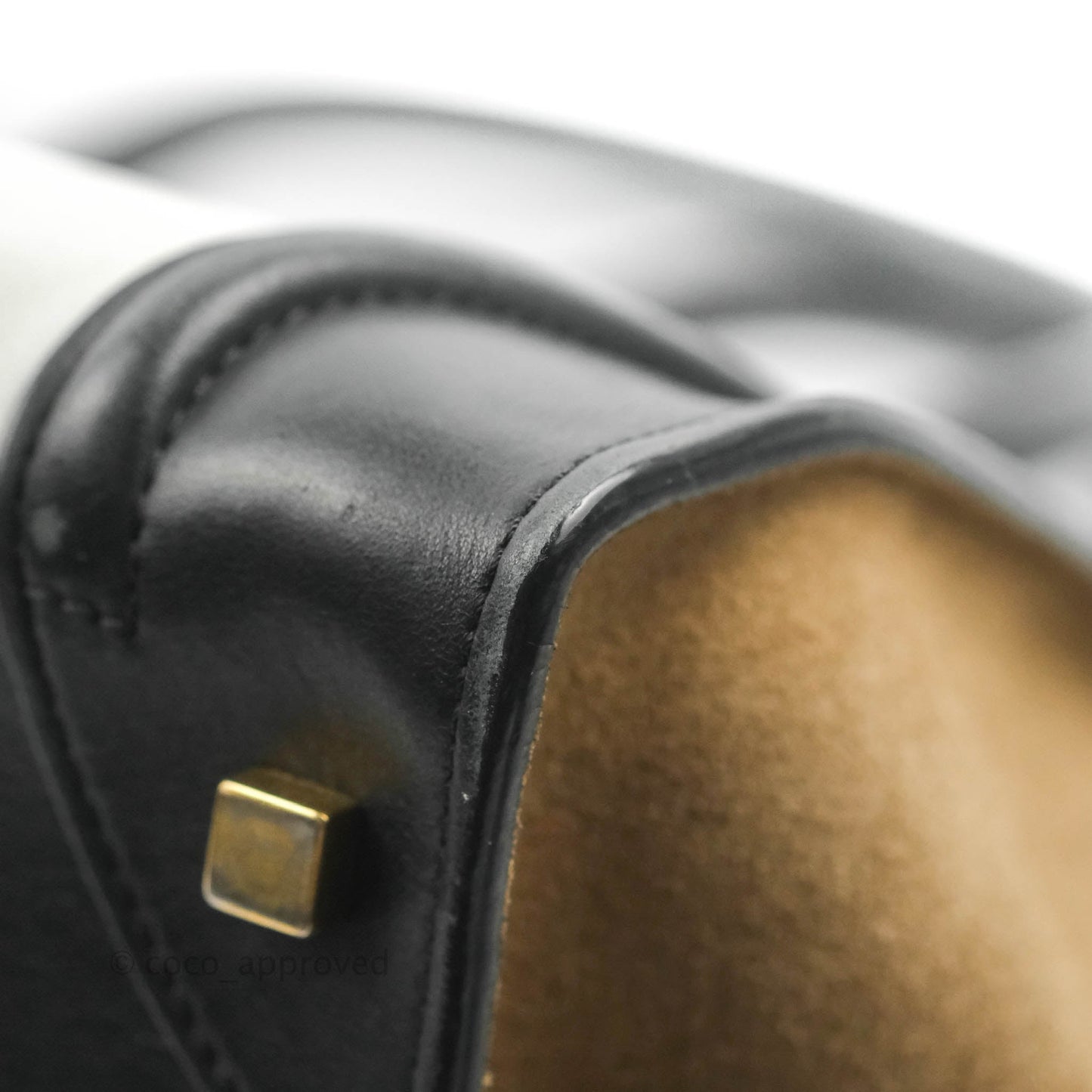 Celine Mini Luggage Bag Black/White/Brown Calfskin