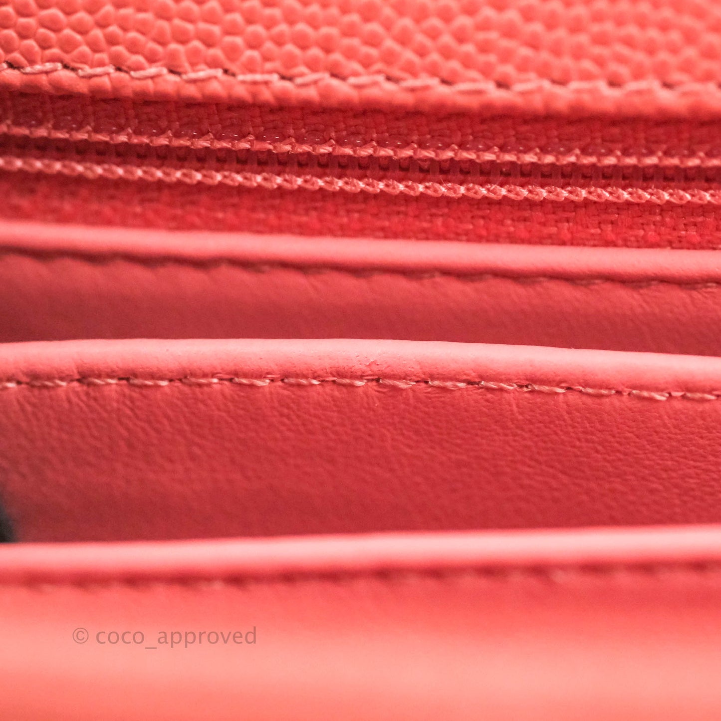 Chanel Small Quilted Coco Handle Coral Pink Caviar Gold Hardware