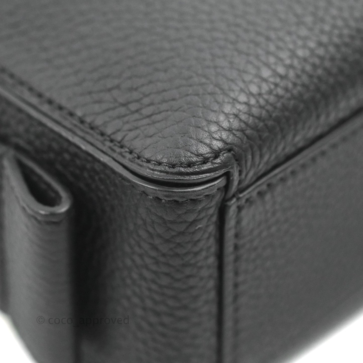 Delvaux Cool Box Nano Taurillon Soft Grained Calfskin Black Gold Hardware