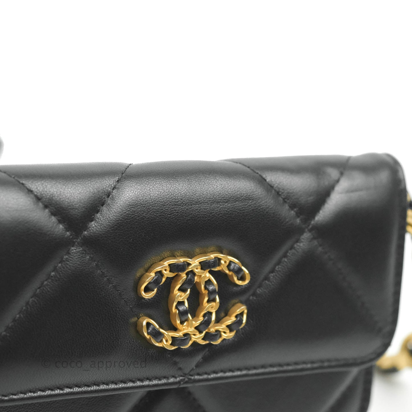 Chanel 19 Clutch With Chain Black Mixed Hardware