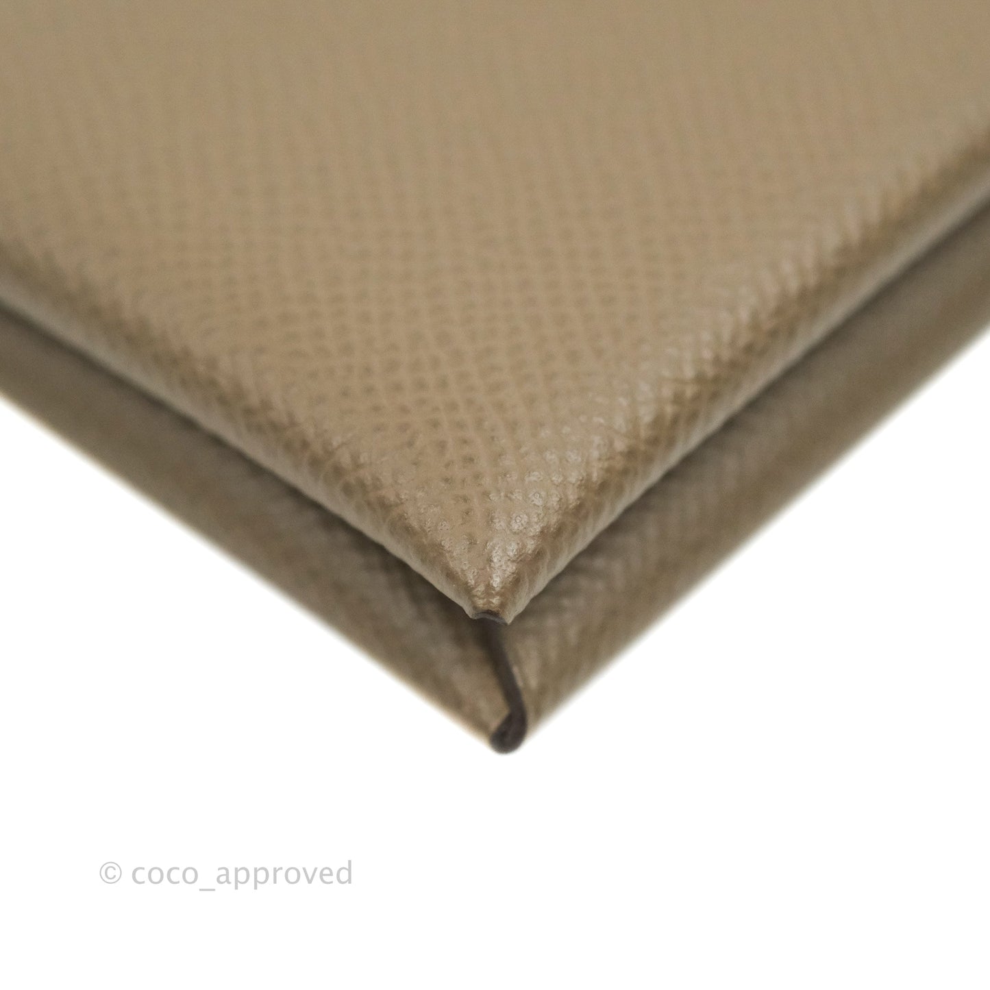 Hermès Calvi Card Holder Epsom Etoupe