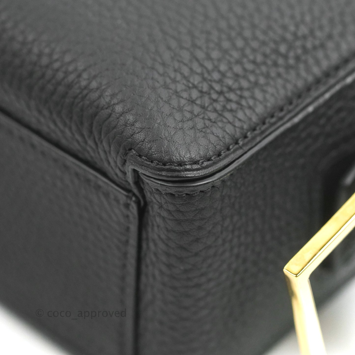 Delvaux Cool Box Nano Taurillon Soft Grained Calfskin Black Gold Hardware