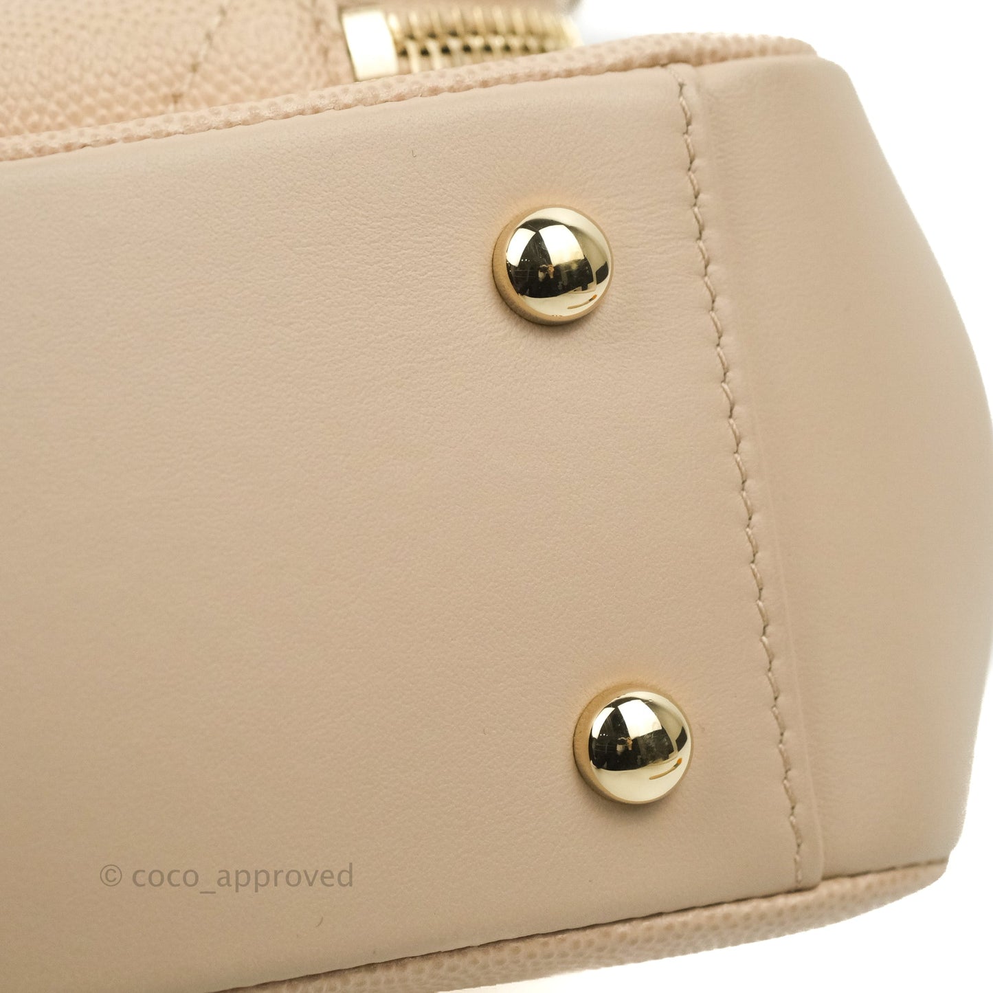 Chanel Quilted Medium Business Affinity Flap Light Beige Caviar Gold Hardware