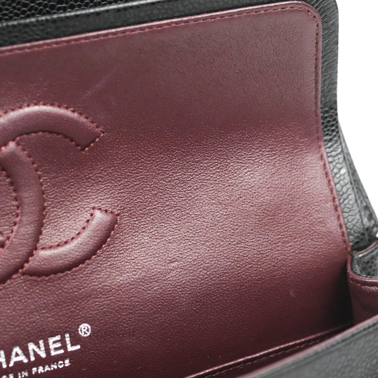 Chanel Classic M/L Medium Flap Quilted Black Caviar Silver Hardware