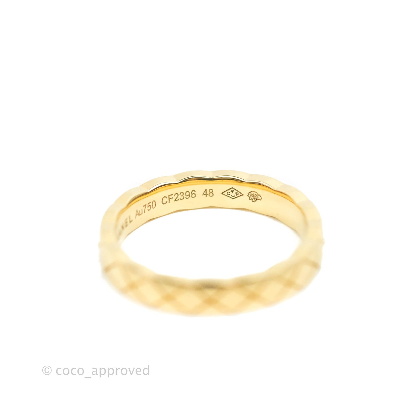 Chanel Coco Crush Mini Ring 18K Yellow Gold Size 48