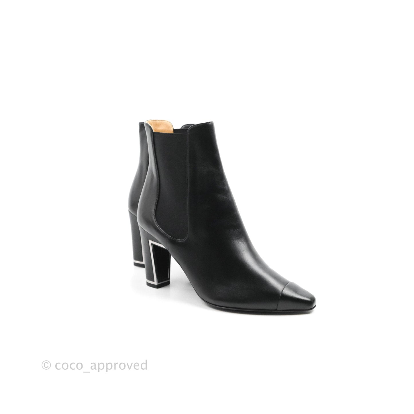 Chanel Leather Boots Black Size 39C