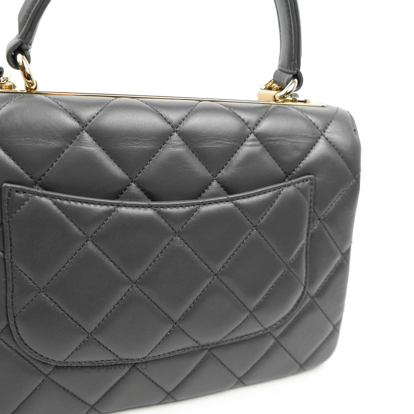 Chanel Small Trendy CC Dark Grey Lambskin Gold Hardware 21K
