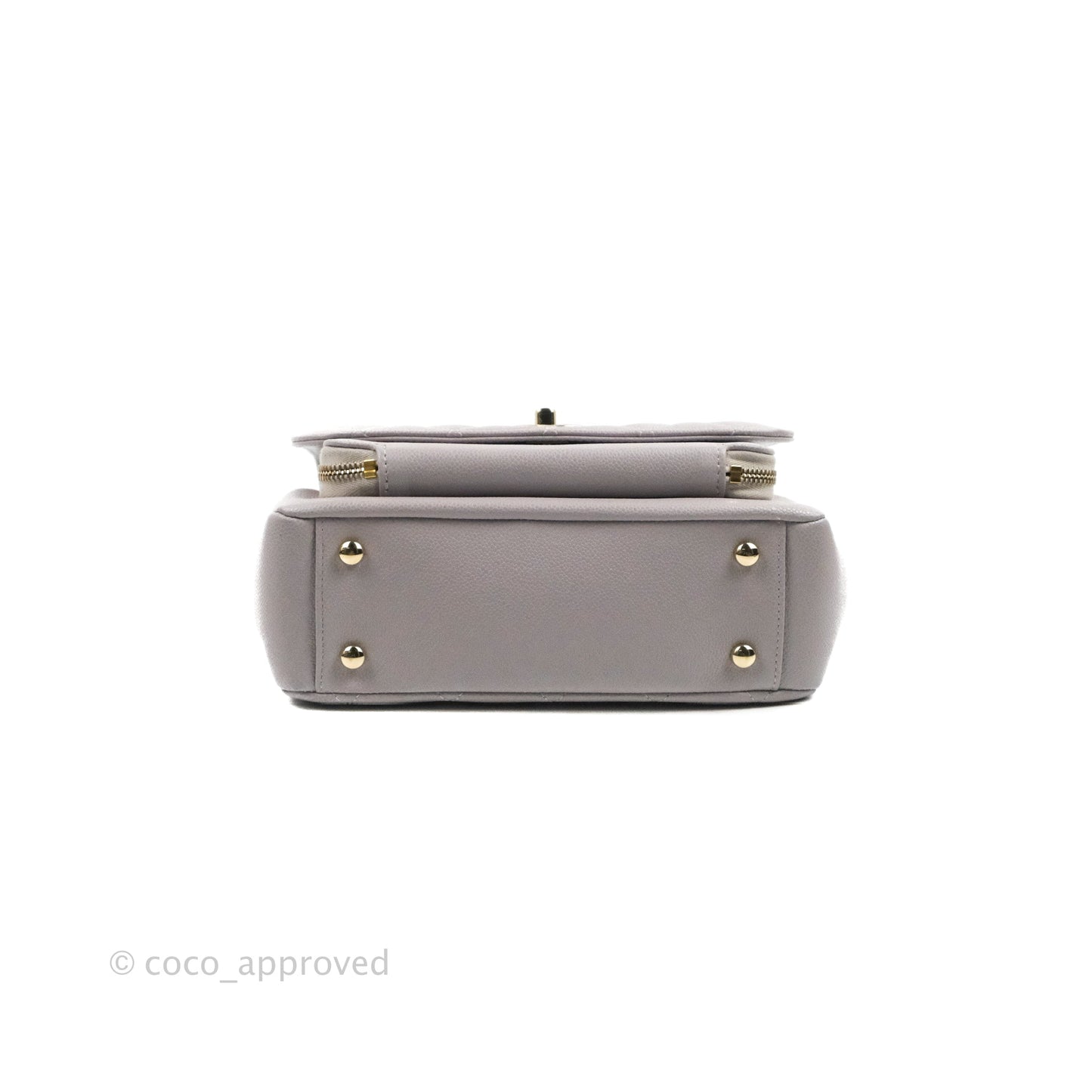 Chanel Quilted Medium Business Affinity Flap Grey Caviar Gold Hardware