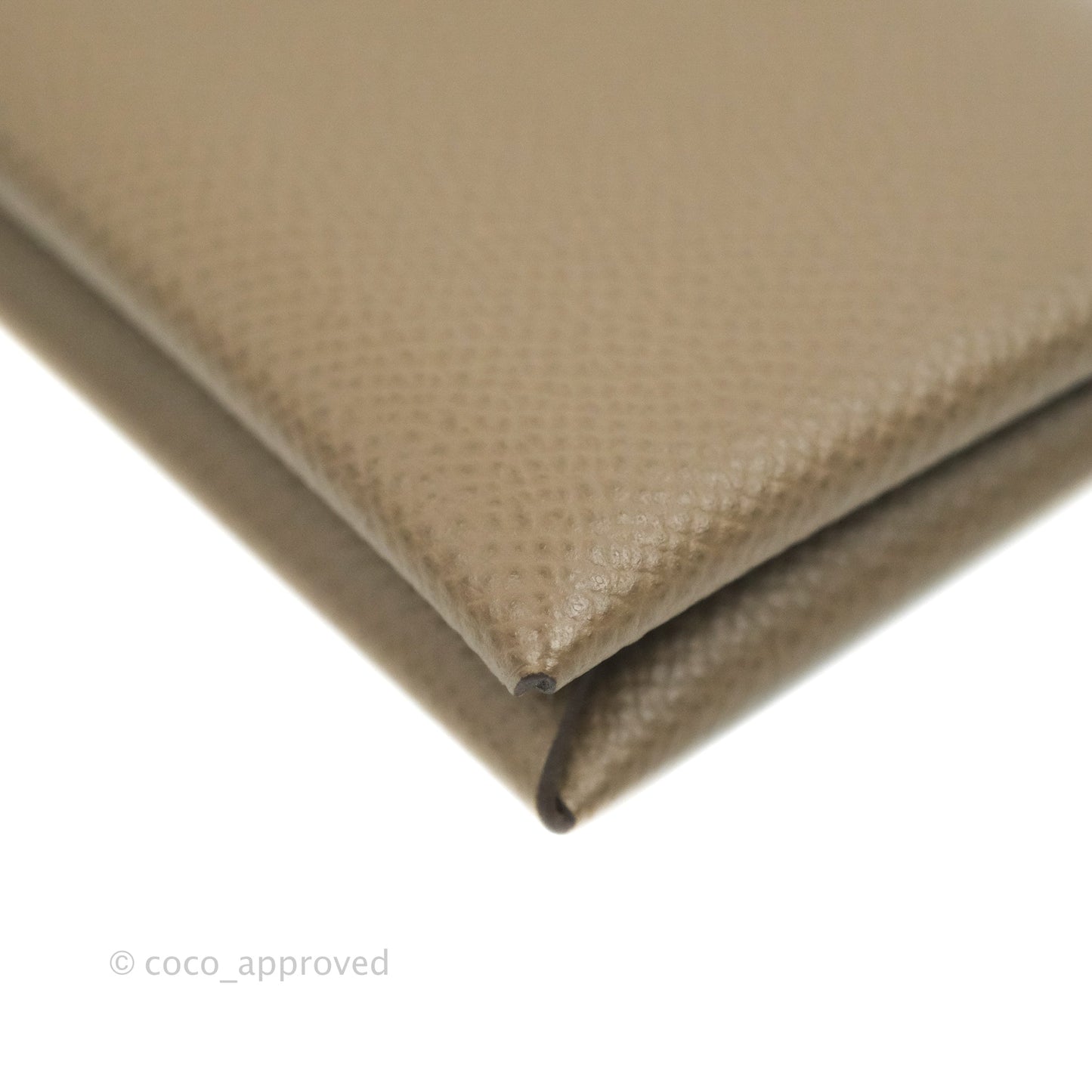 Hermès Calvi Card Holder Epsom Etoupe
